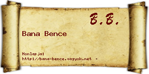 Bana Bence névjegykártya