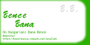 bence bana business card